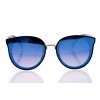 Жіночі сонцезахисні окуляри 10139 чорні з синьою лінзою 