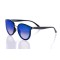 Женские сонцезащитные очки 10139 чёрные с синей линзой . Photo 1