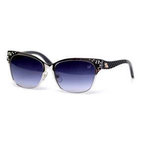 Swarovski сонцезащитные очки 11522 серебряные с чёрной линзой 