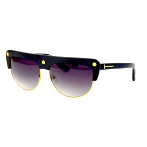Tom Ford сонцезащитные очки 11621 чёрные с чёрной линзой 