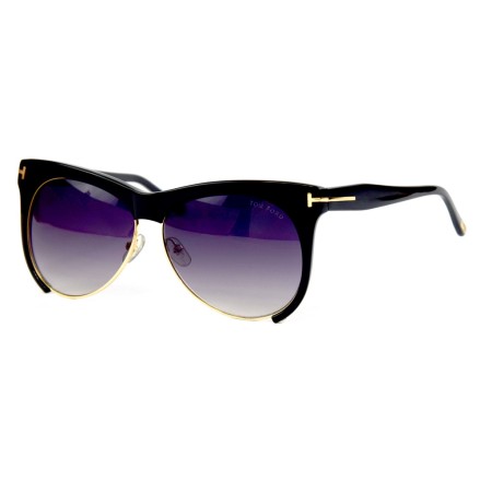 Tom Ford сонцезахисні окуляри 11631 чорні з чорною лінзою 