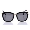 Жіночі сонцезахисні окуляри 10141 чорні з чорною лінзою 