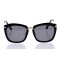 Женские сонцезащитные очки 10141 чёрные с чёрной линзой . Photo 2