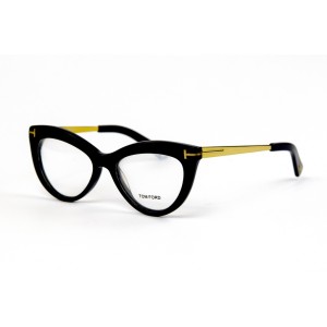 Tom Ford сонцезащитные очки 11636 чёрные с прозрачной линзой 