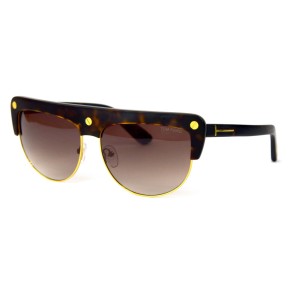 Tom Ford сонцезащитные очки 12127 леопардовые с коричневой линзой 