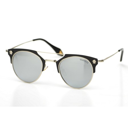 Versace сонцезахисні окуляри 9619 чорні з сірою лінзою 