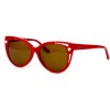 Versace сонцезахисні окуляри 11899 червоні з коричневою лінзою 