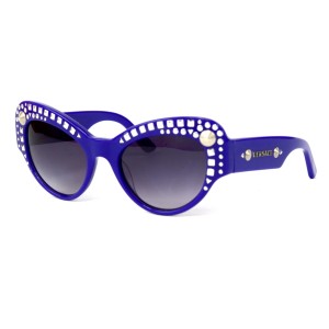 Versace сонцезахисні окуляри 12124 фіолетові з фіолетовою лінзою 