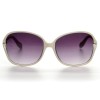 Vivienne Westwood сонцезащитные очки 9811 бежевые с чёрной линзой 