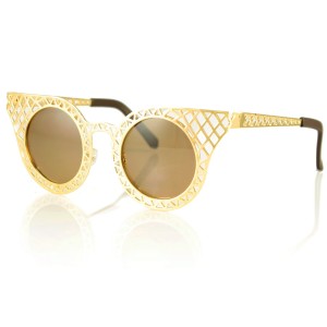 Другие сонцезащитные очки 8674 золотые с коричневой линзой 