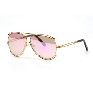 Другие сонцезащитные очки 11172 золотые с розовой линзой 