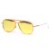 Другие сонцезащитные очки 11531 золотые с жёлтой линзой . Photo 1