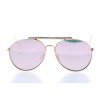 Женские сонцезащитные очки 10148 золотые с розовой линзой 