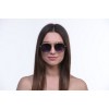 Женские сонцезащитные очки 10149 золотые с фиолетовой линзой 