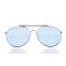 Женские сонцезащитные очки 10150 серебряные с голубой линзой . Photo 2