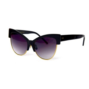 Другие сонцезащитные очки 12056 чёрные с коричневой линзой 