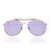 Жіночі сонцезахисні окуляри 10152 золоті з фіолетовою лінзою 