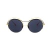 Другие сонцезащитные очки 12171 золотые с чёрной линзой 