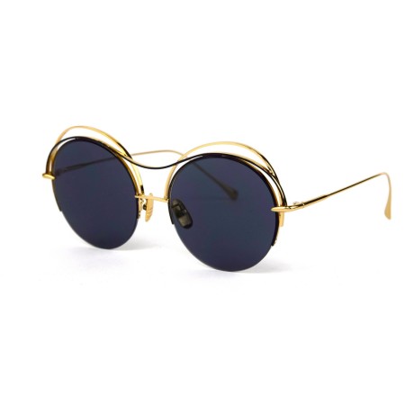 Другие сонцезащитные очки 12171 золотые с чёрной линзой 