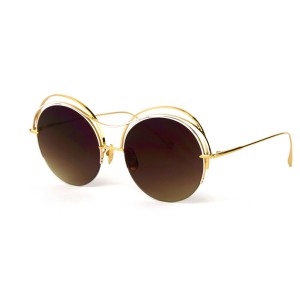 Другие сонцезащитные очки 12172 золотые с коричневой линзой 