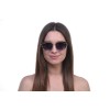Жіночі сонцезахисні окуляри 10153 золоті з фіолетовою лінзою 