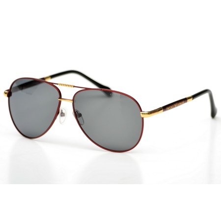 Armani сонцезахисні окуляри 9624 вишневі з сірою лінзою 