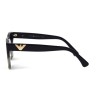 Armani сонцезащитные очки 11934 серые с чёрной линзой 