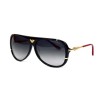 Armani сонцезащитные очки 11961 чёрные с чёрной линзой 