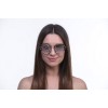 Женские сонцезащитные очки 10158 золотые с розовой линзой 