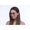 Женские сонцезащитные очки 10158 золотые с розовой линзой 