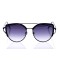 Женские сонцезащитные очки 10159 чёрные с фиолетовой линзой . Photo 2