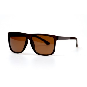 Мужские сонцезащитные очки 10762 коричневые с коричневой линзой 