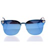 Женские сонцезащитные очки 10160 золотые с голубой линзой 