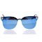 Женские сонцезащитные очки 10160 золотые с голубой линзой . Photo 2