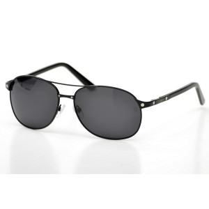 Cartier сонцезащитные очки 9502 чёрные с чёрной линзой 