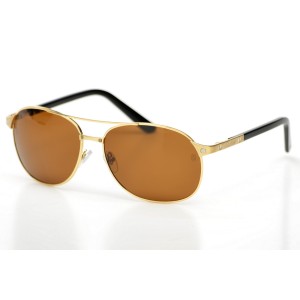 Cartier сонцезащитные очки 9504 золотые с коричневой линзой 