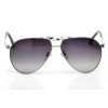 Cartier сонцезащитные очки 9505 металлик с чёрной линзой 