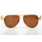 Cartier сонцезащитные очки 9506 золотые с коричневой линзой . Photo 2