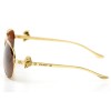 Cartier сонцезахисні окуляри 9506 золоті з коричневою лінзою 