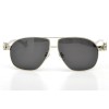 Cartier сонцезащитные очки 9511 металлик с чёрной линзой 