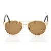 Cartier сонцезахисні окуляри 9514 золоті з коричневою лінзою 