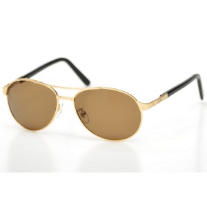 Cartier сонцезахисні окуляри 9514 золоті з коричневою лінзою 