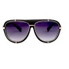Cartier сонцезащитные очки 11668 чёрные с чёрной линзой 