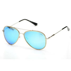 Christian Dior сонцезащитные очки 9575 металлик с бирюзовой линзой 
