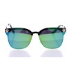 Женские сонцезащитные очки 10163 золотые с зелёной линзой 