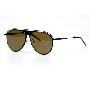 Christian Dior сонцезащитные очки 11205 чёрные с коричневой линзой 