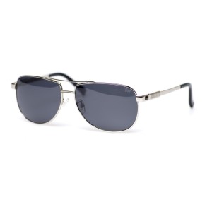 Christian Dior сонцезащитные очки 11442 серебряные с чёрной линзой 