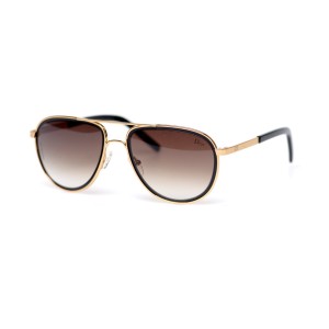 Christian Dior сонцезащитные очки 11443 золотые с коричневой линзой 