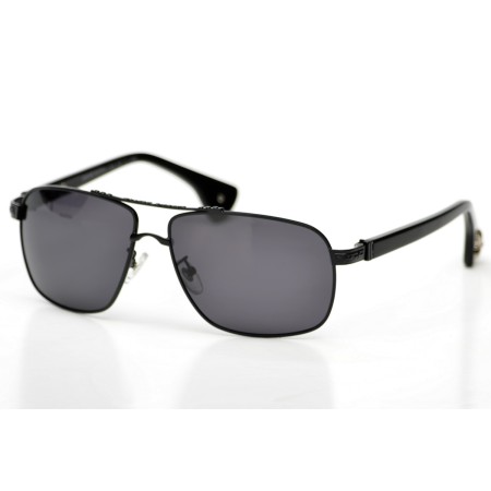 Chrome Hearts сонцезахисні окуляри 9638 чорні з чорною лінзою 
