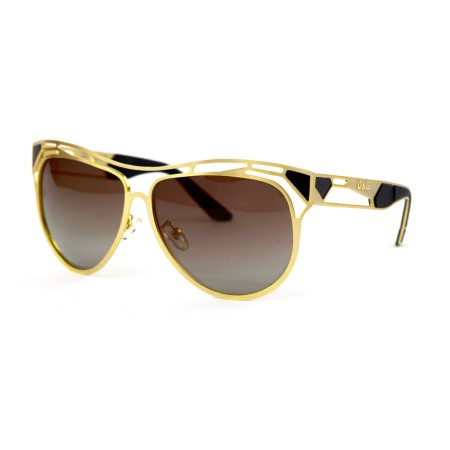Dolce & Gabbana сонцезахисні окуляри 11852 золоті з коричневою лінзою 